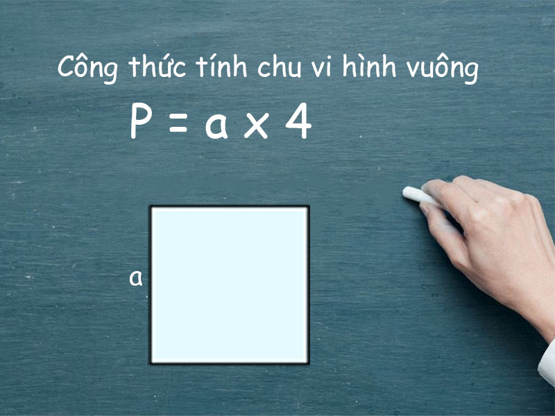 Công thức tính chu vi hình vuông